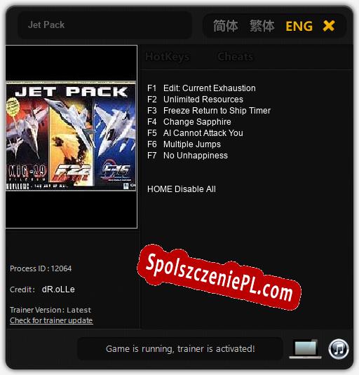 Treinador liberado para Jet Pack [v1.0.5]