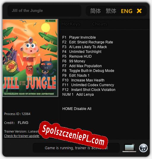 Jill of the Jungle: Cheats, Trainer +13 [FLiNG]