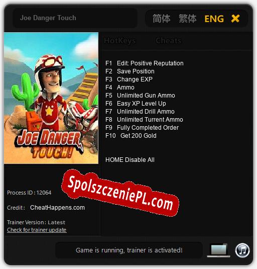 Joe Danger Touch: Cheats, Trainer +10 [CheatHappens.com]