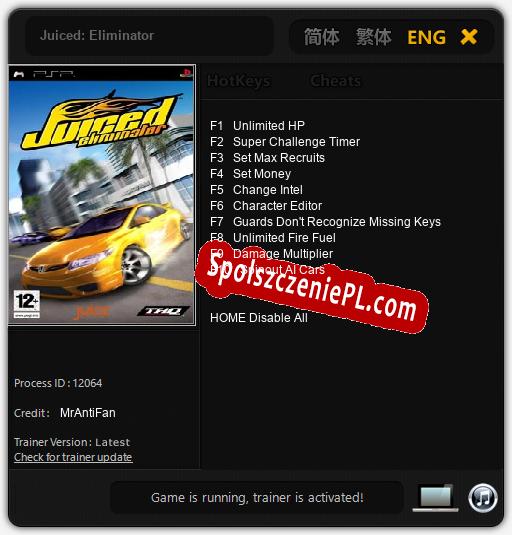 Juiced: Eliminator: Treinador (V1.0.41)