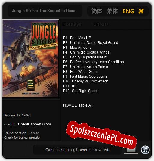 Jungle Strike: The Sequel to Desert Strike: Trainer +12 [v1.7]