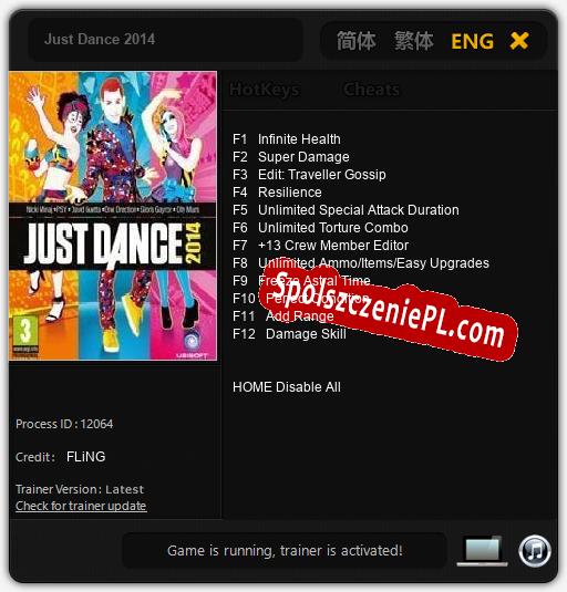 Just Dance 2014: Cheats, Trainer +12 [FLiNG]