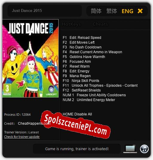 Treinador liberado para Just Dance 2015 [v1.0.5]