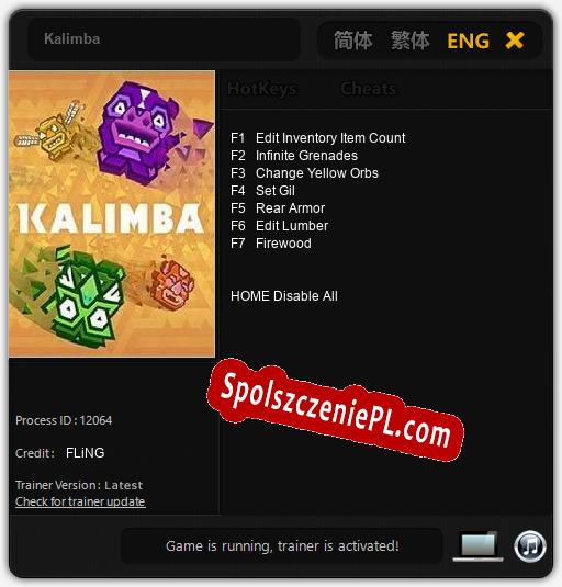 Treinador liberado para Kalimba [v1.0.8]