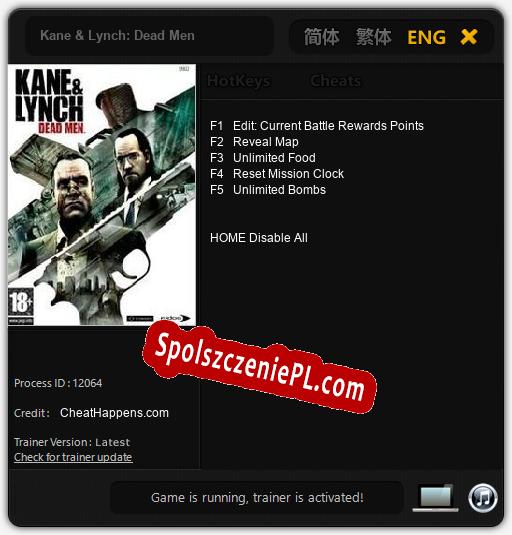 Kane & Lynch: Dead Men: Cheats, Trainer +5 [CheatHappens.com]