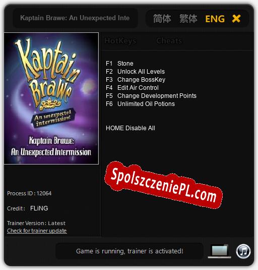 Kaptain Brawe: An Unexpected Intermission!: Cheats, Trainer +6 [FLiNG]