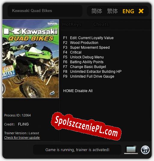 Kawasaki Quad Bikes: Treinador (V1.0.12)