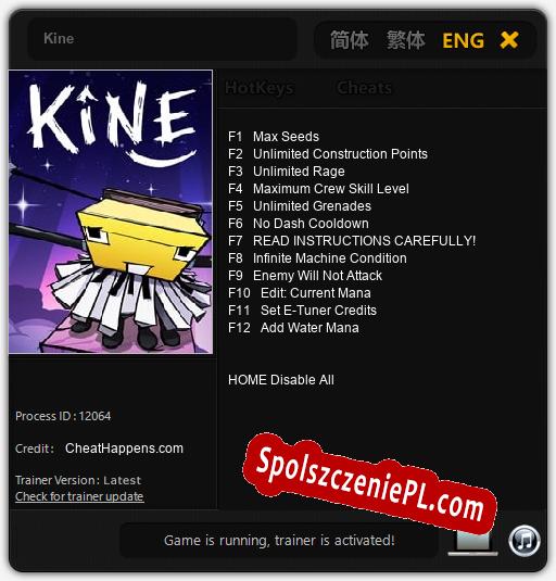 Kine: Cheats, Trainer +12 [CheatHappens.com]