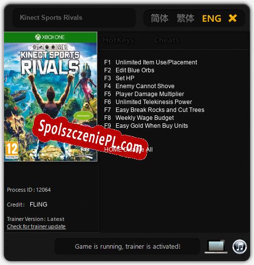 Kinect Sports Rivals: Trainer +9 [v1.3]