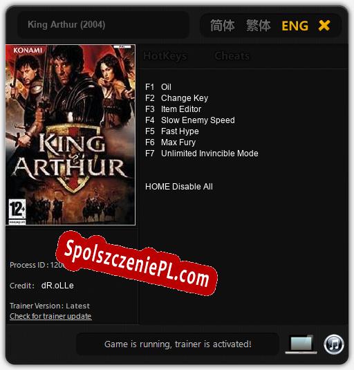 King Arthur (2004): Cheats, Trainer +7 [dR.oLLe]