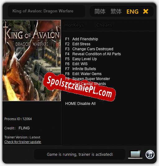 King of Avalon: Dragon Warfare: Treinador (V1.0.5)