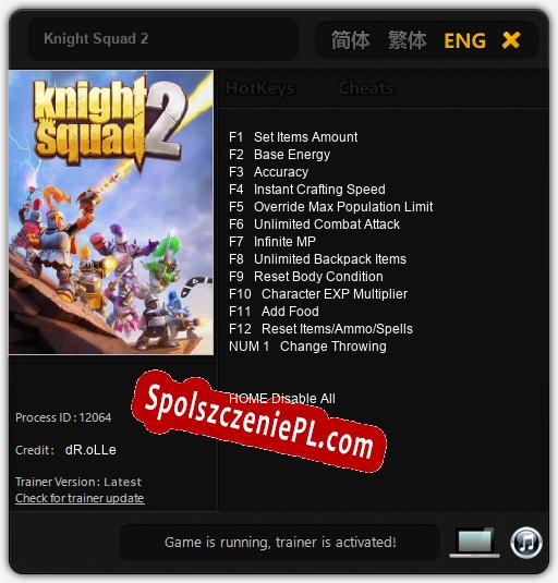 Knight Squad 2: Treinador (V1.0.25)