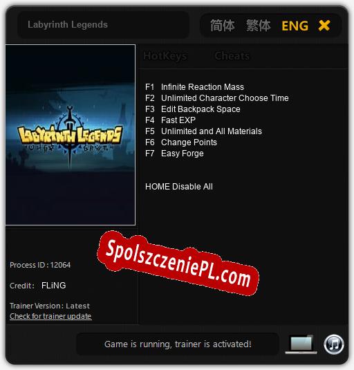 Labyrinth Legends: Treinador (V1.0.20)