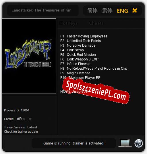 Landstalker: The Treasures of King Nole: Treinador (V1.0.93)