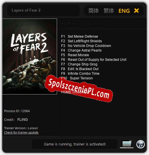 Layers of Fear 2: Treinador (V1.0.56)