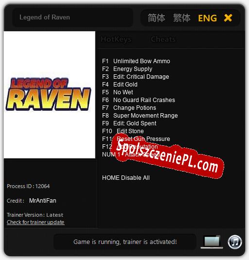 Legend of Raven: Cheats, Trainer +13 [MrAntiFan]