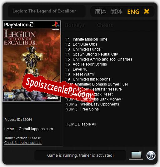 Legion: The Legend of Excalibur: Treinador (V1.0.27)