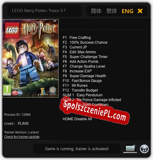 LEGO Harry Potter: Years 5-7: Trainer +15 [v1.7]