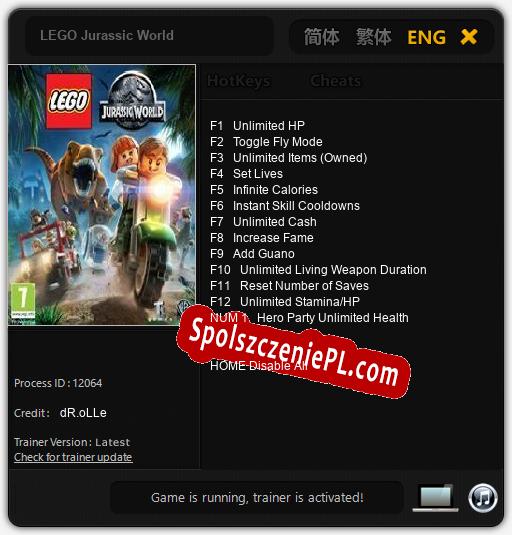 LEGO Jurassic World: Trainer +13 [v1.6]