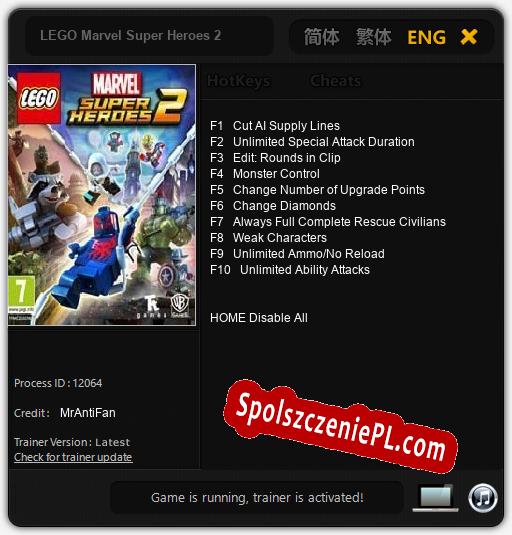 LEGO Marvel Super Heroes 2: Treinador (V1.0.69)