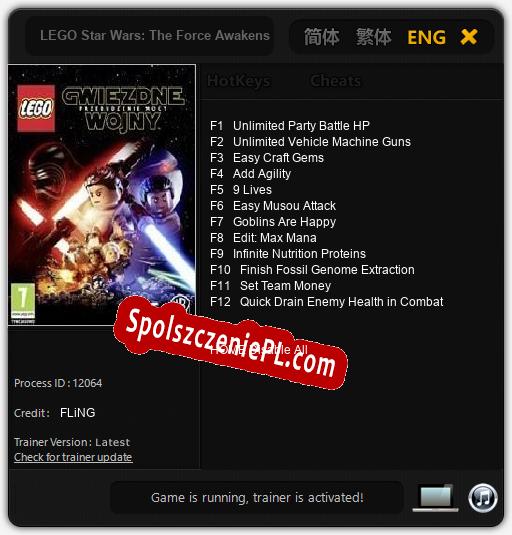 LEGO Star Wars: The Force Awakens: Cheats, Trainer +12 [FLiNG]