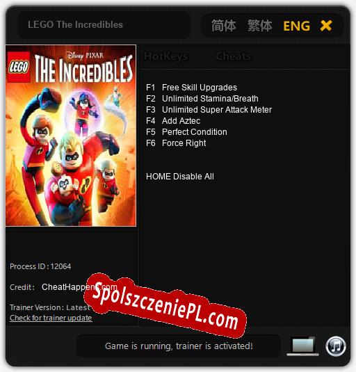 LEGO The Incredibles: Cheats, Trainer +6 [CheatHappens.com]