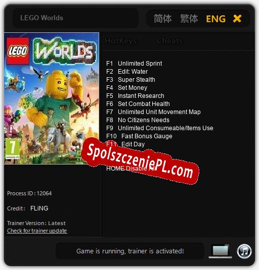 Treinador liberado para LEGO Worlds [v1.0.8]