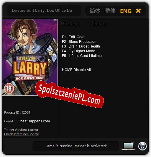 Leisure Suit Larry: Box Office Bust: Cheats, Trainer +5 [CheatHappens.com]