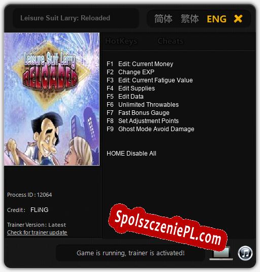 Leisure Suit Larry: Reloaded: Treinador (V1.0.20)