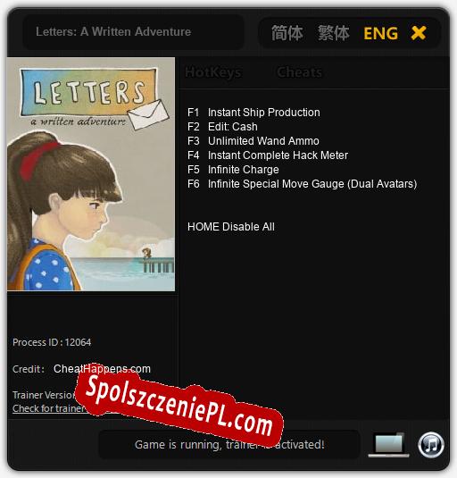 Treinador liberado para Letters: A Written Adventure [v1.0.7]