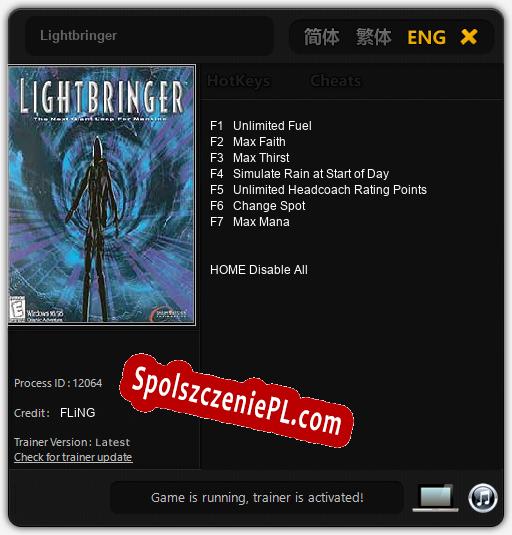 Lightbringer: Cheats, Trainer +7 [FLiNG]