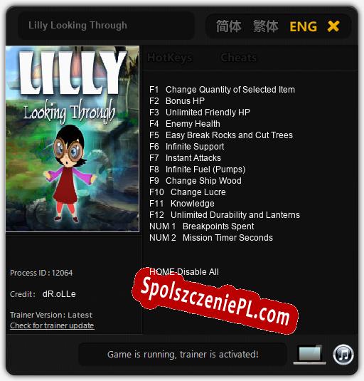 Treinador liberado para Lilly Looking Through [v1.0.9]