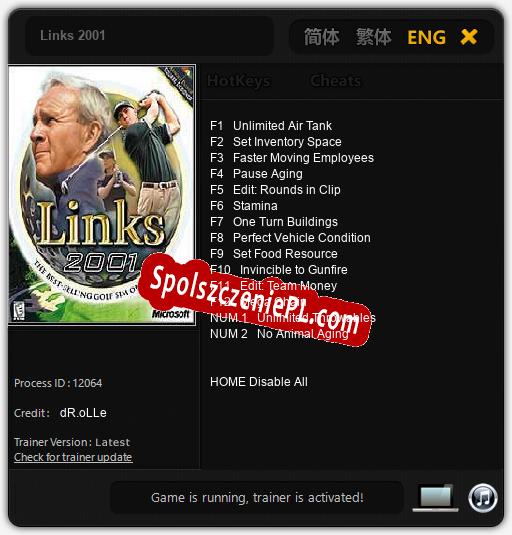 Links 2001: Trainer +14 [v1.8]