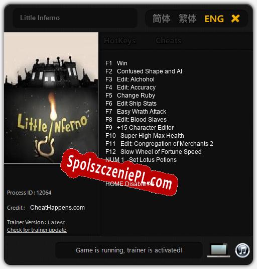 Treinador liberado para Little Inferno [v1.0.8]