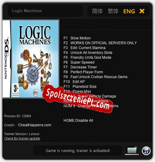 Logic Machines: Cheats, Trainer +15 [CheatHappens.com]