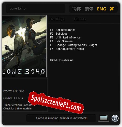 Lone Echo: Trainer +6 [v1.6]