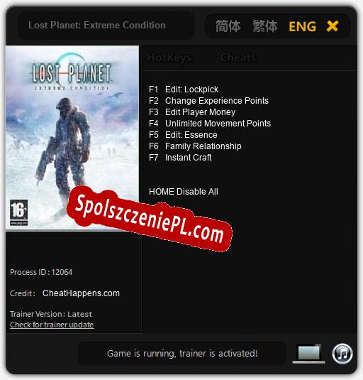 Lost Planet: Extreme Condition: Trainer +7 [v1.6]