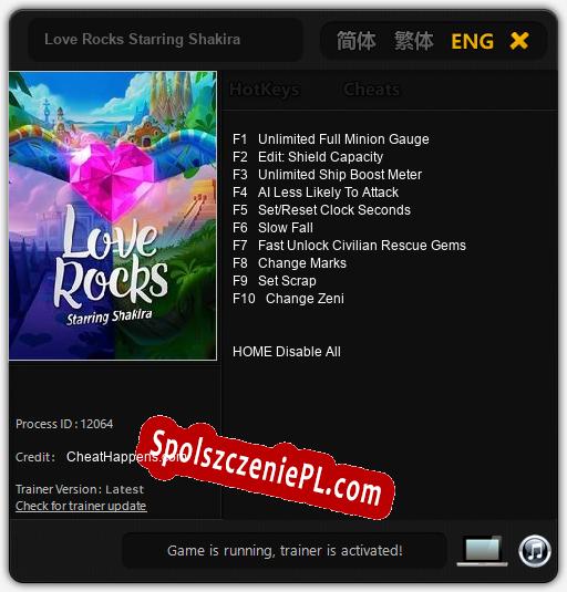 Treinador liberado para Love Rocks Starring Shakira [v1.0.9]