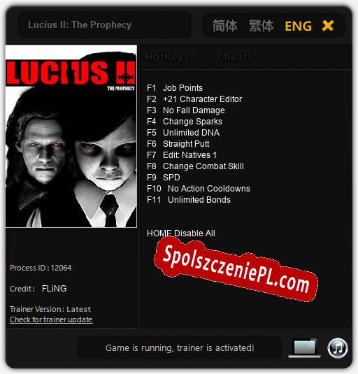 Lucius II: The Prophecy: Treinador (V1.0.17)