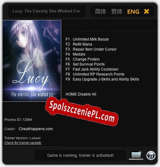 Lucy: The Eternity She Wished For: Trainer +9 [v1.3]