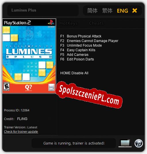 Lumines Plus: Cheats, Trainer +6 [FLiNG]