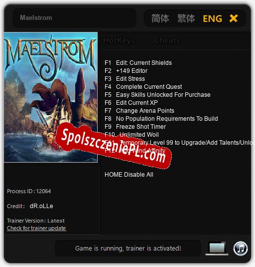 Maelstrom: Treinador (V1.0.42)