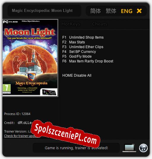 Treinador liberado para Magic Encyclopedia: Moon Light [v1.0.2]