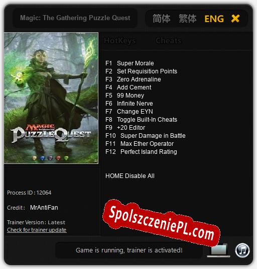 Treinador liberado para Magic: The Gathering Puzzle Quest [v1.0.7]