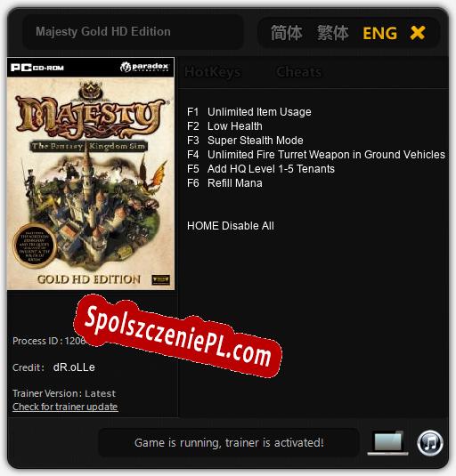 Treinador liberado para Majesty Gold HD Edition [v1.0.3]