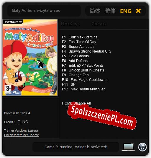 Maly Adibu z wizyta w zoo: Cheats, Trainer +12 [FLiNG]
