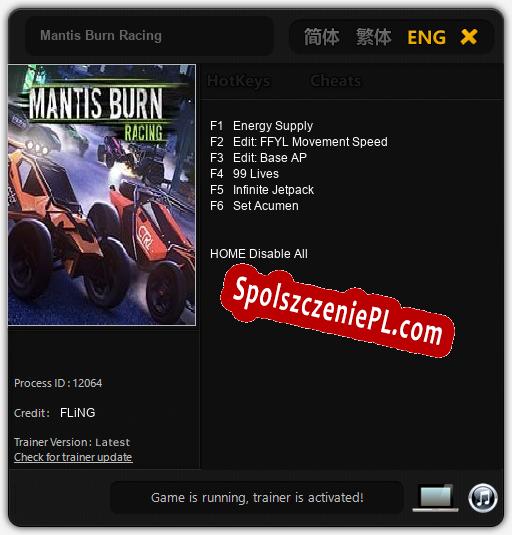 Mantis Burn Racing: Treinador (V1.0.42)