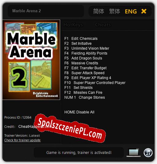 Treinador liberado para Marble Arena 2 [v1.0.2]