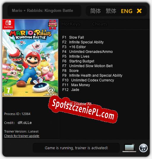 Mario + Rabbids: Kingdom Battle: Treinador (V1.0.44)