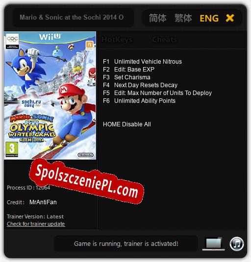 Treinador liberado para Mario & Sonic at the Sochi 2014 Olympic Winter Games [v1.0.1]